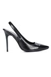 King Crow Zerina Siyah Rugan Rugan Esnek Yumuşak Kaymaz Taban İnce Topuklu (11cm) Kadın Stiletto