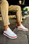 MN979 - Santoni GBT Spor Erkek Ayakkabı BEYAZ/KIRMIZI