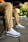 MN979 - Santoni GBT Spor Erkek Ayakkabı BEYAZ/MAVI