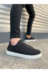 JY122 Mode Bağcıklı Süet Erkek Günlük Sneaker Ayakkabı SBT - Siyah